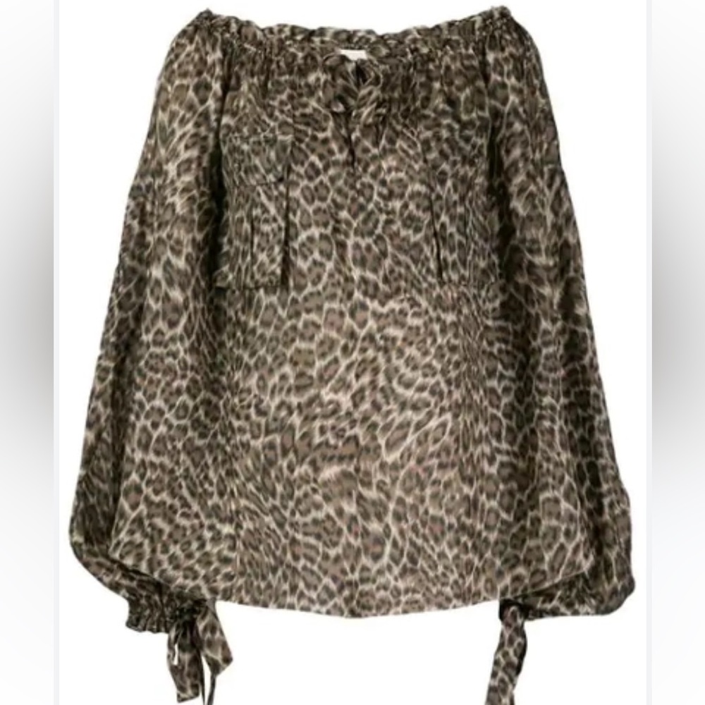 Zimmermann Suraya leopard silk tunic top - Picture 3 of 14